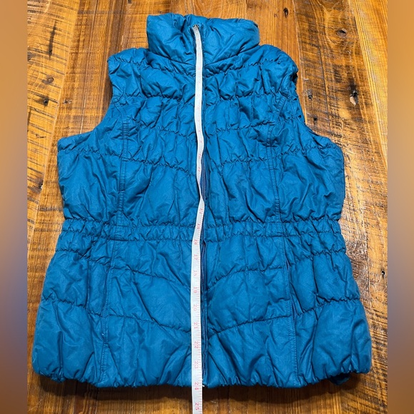 Coldwater Creek Turquoise Quilted Puffer Vest Size Large (14) - Picture 11 of 15